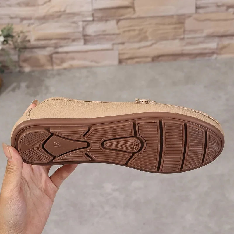 Women's Casual Slip on Mary Jane Shoes Spring Autumn New Fashion Round Toe Solid Soft Sole Flat Loafers Zapatos De Mujer