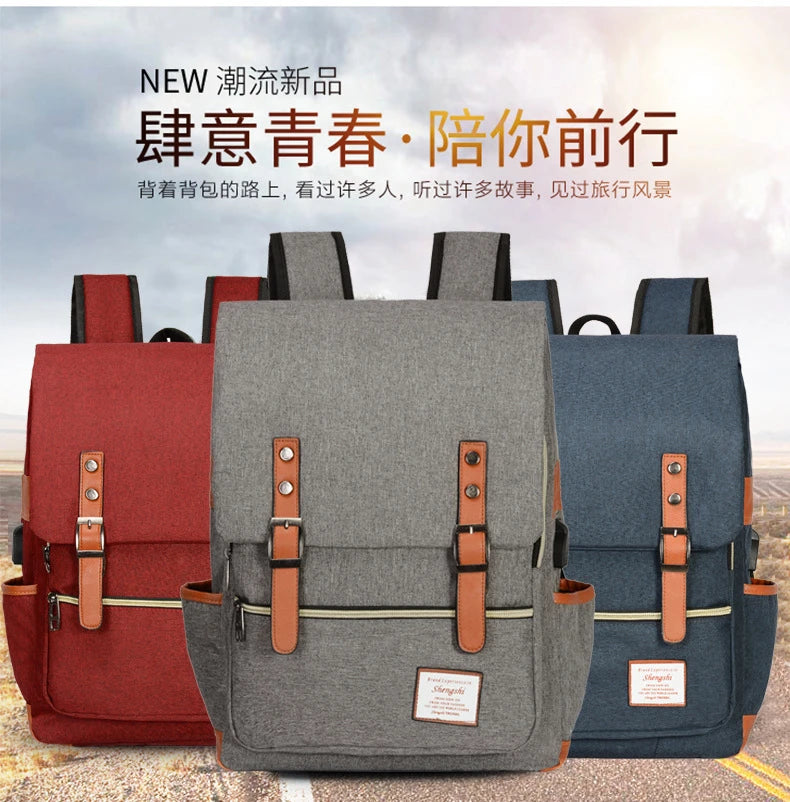 Backpack, Casual Large-Capacity Laptop Bag, Student School Bag, Multi-Functional Bag, Outdoor Travel Backpack, Unisex Bag