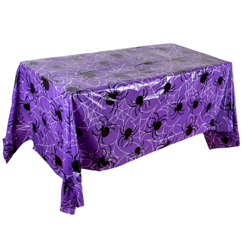Halloween Party Decoration Table Cloth Thin Section Party Event Decoration Tablecloth Background Wall Layout Pumpkin Spider Web