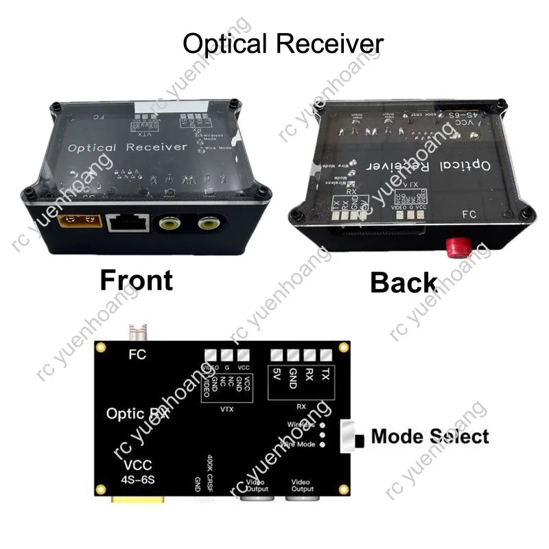 Optical Fiber Outlet Box with Sky End 2KM D0.3mm Light Fiber Optic Optional Ground End Module Wireless Control for RC FPV Drone