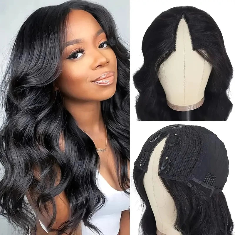 Drawstring V Part Body Wave Wig