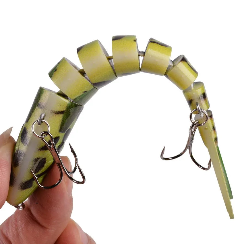 1pcs/Winter fishing gear Bionic Multi-section Swim hard bait  Artificial Wobbler Trolling pike carp crank lure