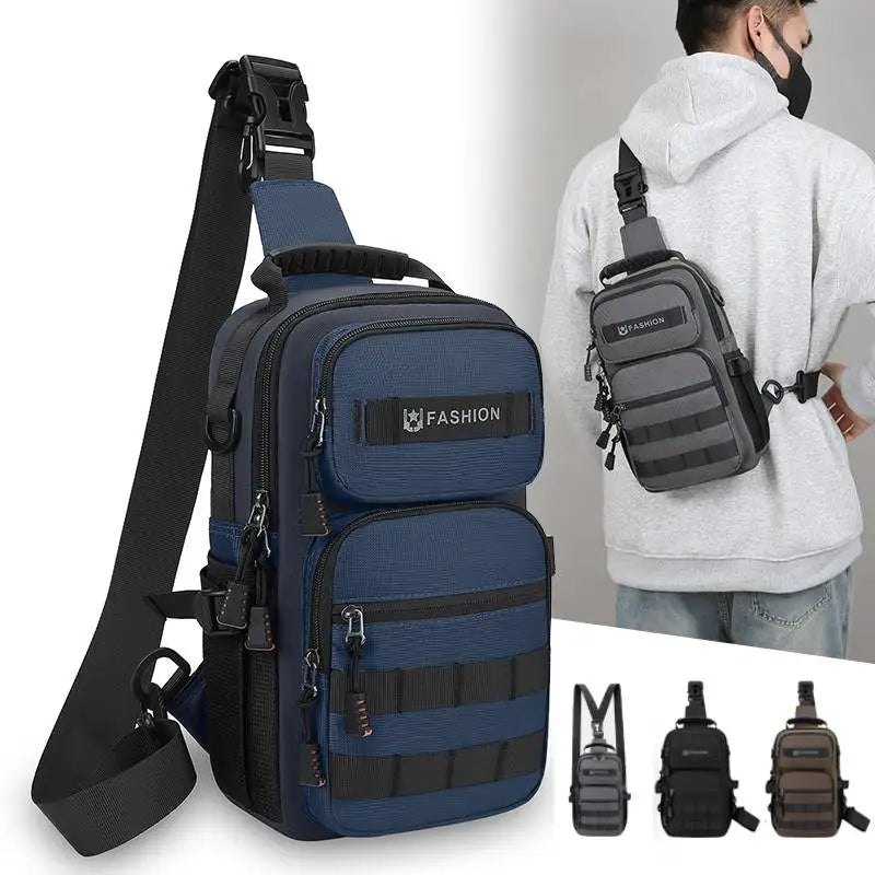 Hiking Chest Bag Travel Multifunctional Molle Backpack Lightweight Handbag Outdoor Cycling Climbing Rig Pouch Large Funny Pack