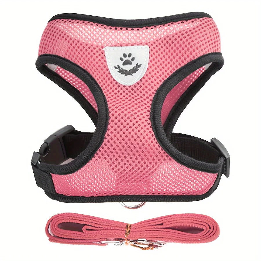 Arnés Ajustable para Gatos, Malla Transpirable Antiescape con Chaleco Reflectante y Correa de 1.5 m - Seguro, Duradero para Aventuras al Aire Libre