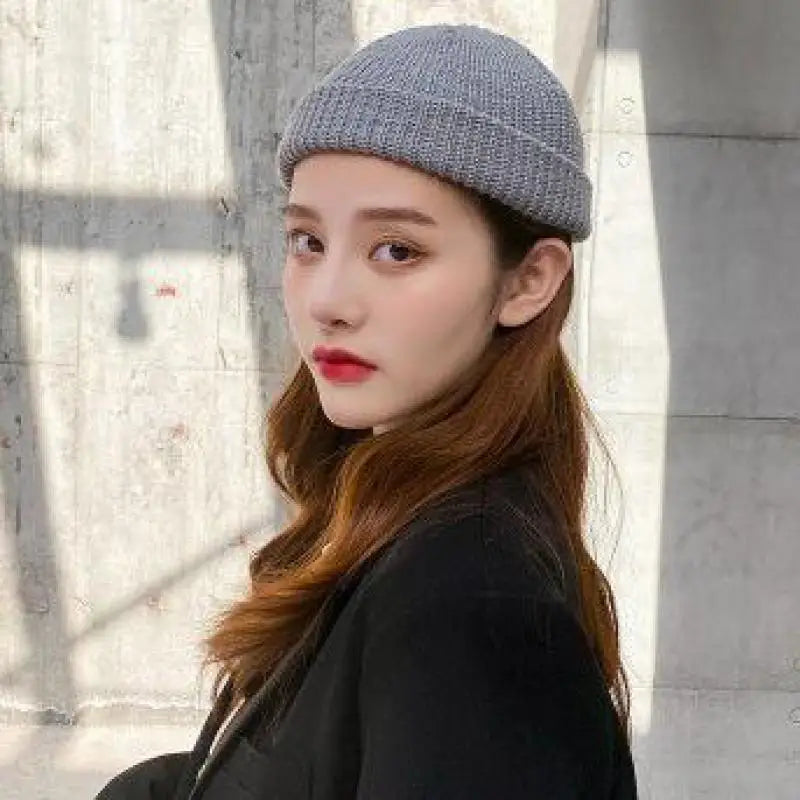 Gorros de invierno cálidos, casuales, de punto corto, estilo Hip Hop, gorro de calavera de punto elástico unisex para adultos, hombres y mujeres