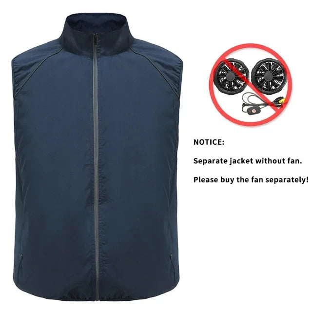 summer Men Cool Vest Wearable Cooling Fan Vest Air-conditioned Clothes Evaporative Cooling Construstion Vest for men