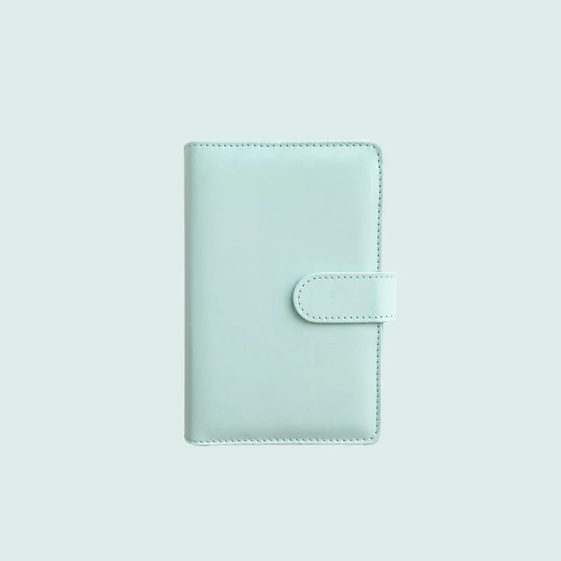 A5 A6 A7 Macaron Color 6 Ring Binder PU Clip-on Notebook Leather Loose Leaf Notebook Cover Notebooks Journal Kawaii Stationery