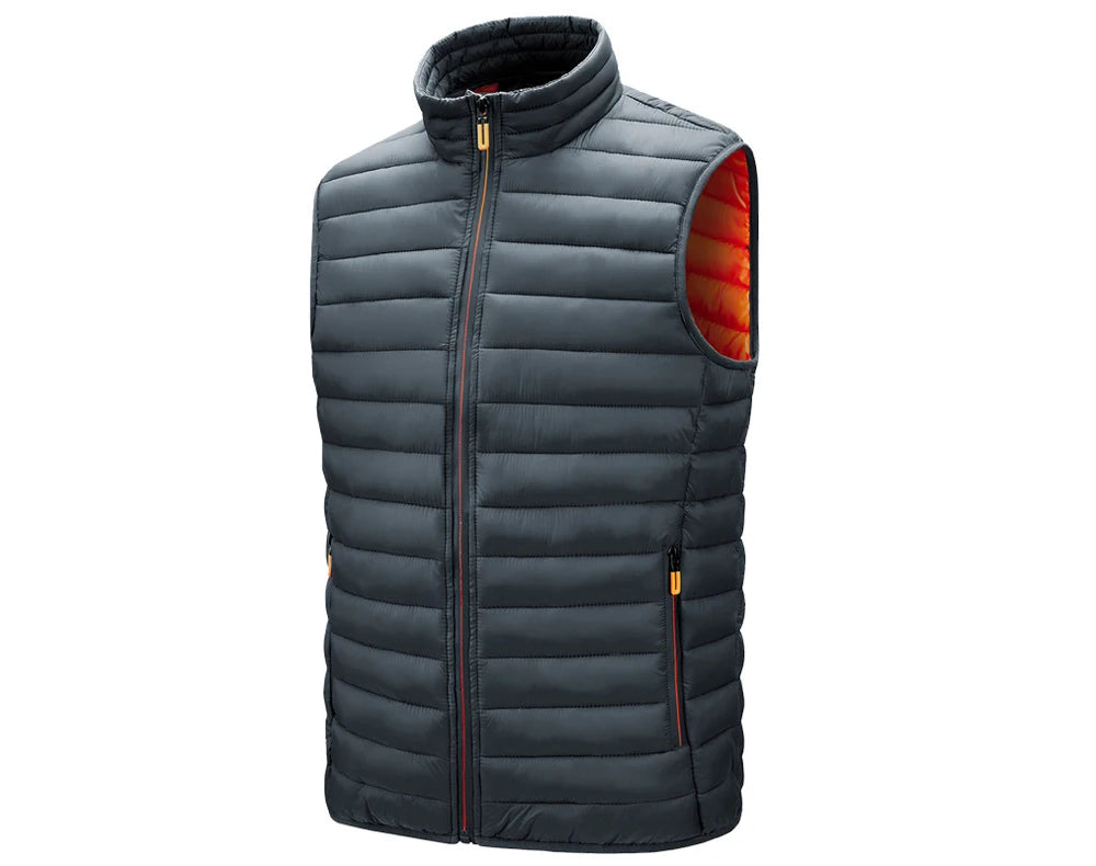 Winter Men Warm Vests Fashion Men Stand Collor Lightweight Padded Down Waistcoats Men Cotton Windbreaker Sleeveless Jackets 6XL