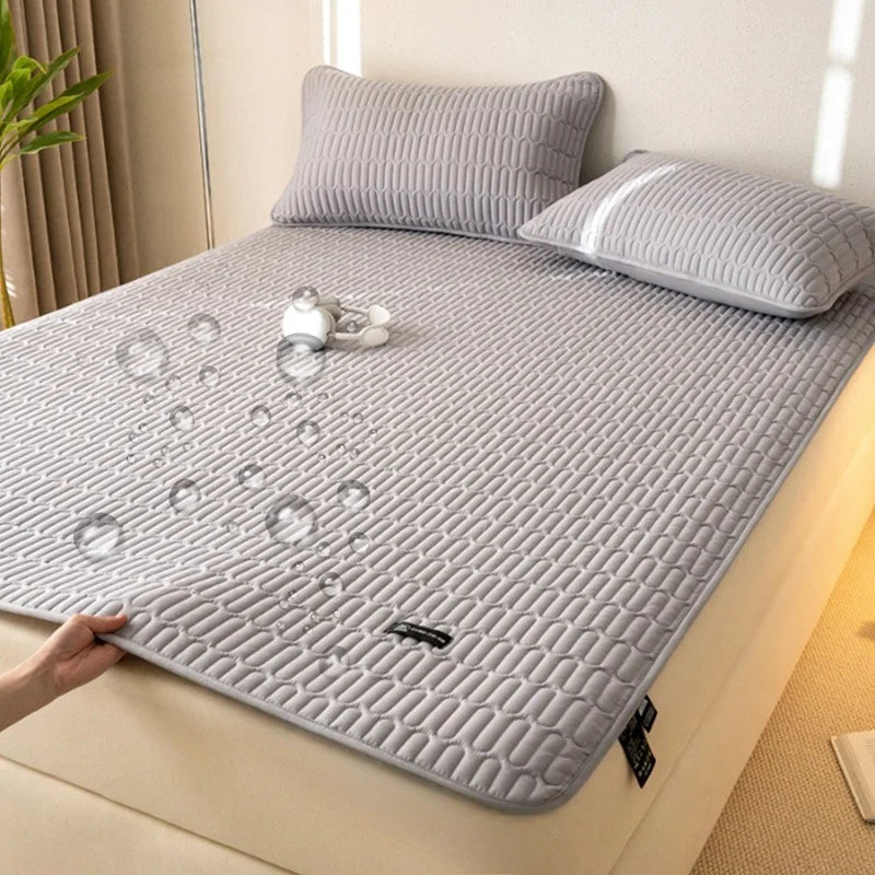 Waterproof  Mattress Pad Bedding Quilted Mattress Topper with Elastic Band Soft Protector Bed Cover Bed Spread Bettlaken 200x220