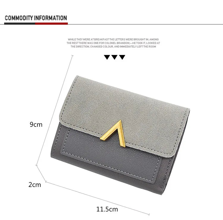 New Simple Short Women Wallets High Quality Card Holder Large Capacity Female Coin Purses  Small Card Bag Wallet For Girls