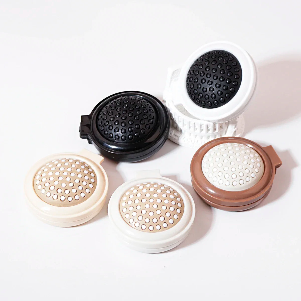 1 pieza Mini masajeador de cabeza plegable espejo antiestático accesorios de peinado cepillo de pelo portátil de viaje peine especial para pelucas de pelo real