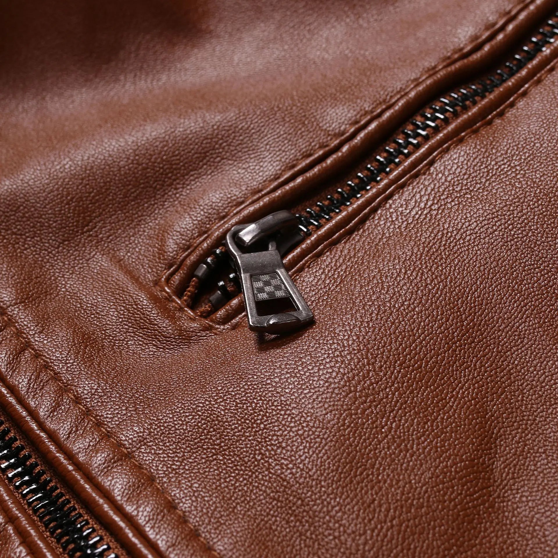 Men's Jacket Fashion Mens Vintage Leather Jackets Casual Men Faux Leather Motorcycle Jackets Biker Zipper Pockets Coats