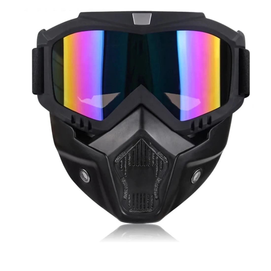 Gafas de sol UV400 para motocross, a prueba de viento, para ciclismo, esquí, con máscara bucal, máscara para casco de moto, máscara de esquí de invierno