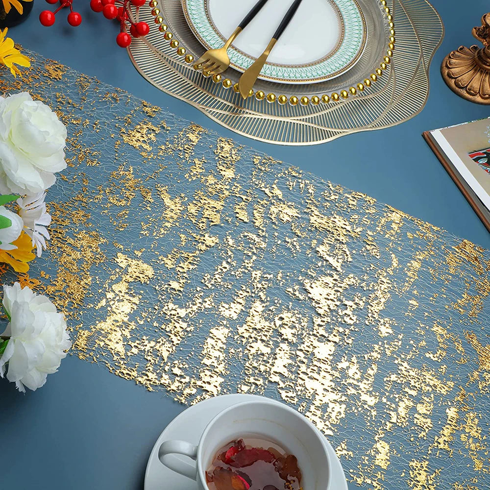 Manteles Individuales Metálicos Brillantes Oro Plata Mantel Delgado Brillo Lentejuela Malla Metalizada Rollo Fiesta de Cumpleaños Boda Decoración