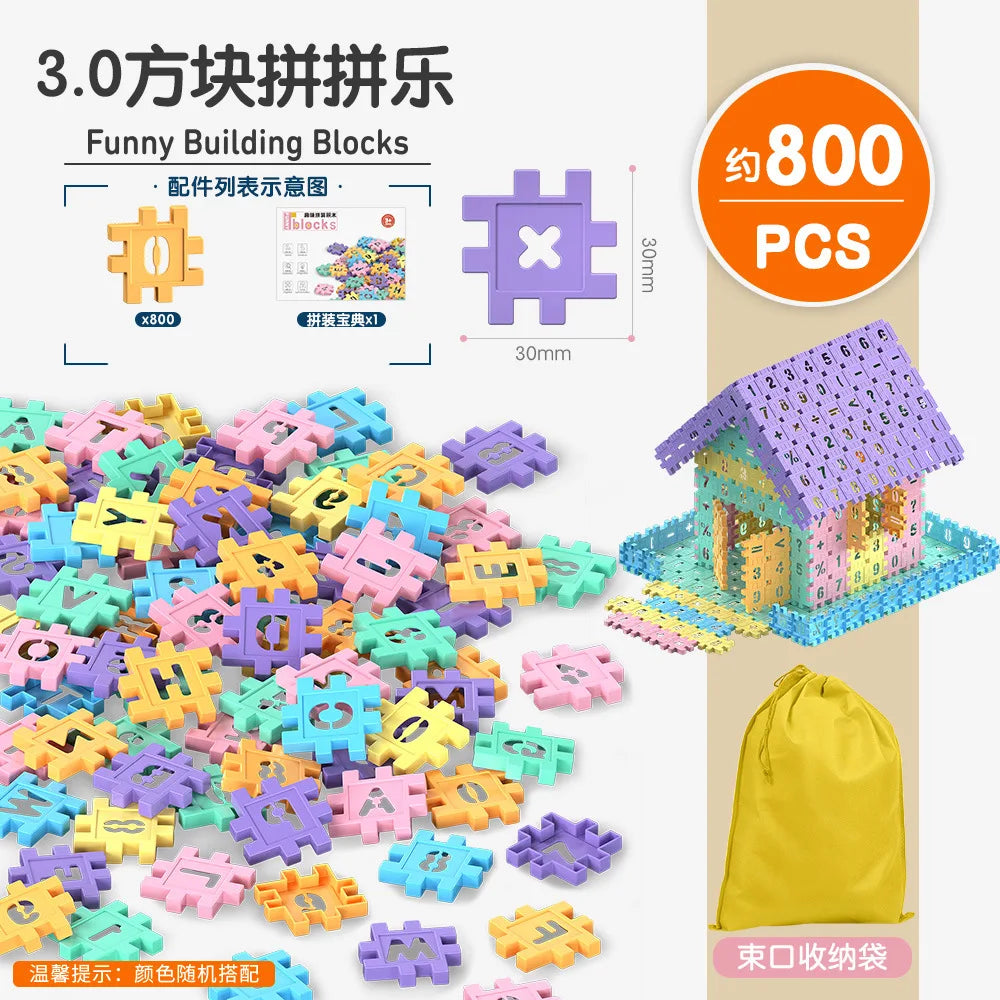 Blocs de construction emboîtables pour enfants, jouet amusant et éducatif, ensemble de construction pour compétences, jouets éducatifs, cadeau, puzzle numérique à faire soi-même