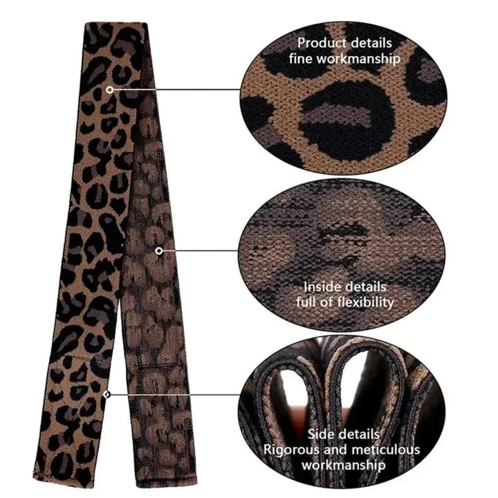Leopard print wig grip headband, adjustable anti slip wig fixing strap, suitable for lace front wigs, comfortable elastic wig grip, suitable for women, stretchable and comfortable wig accessories for all hairstyles