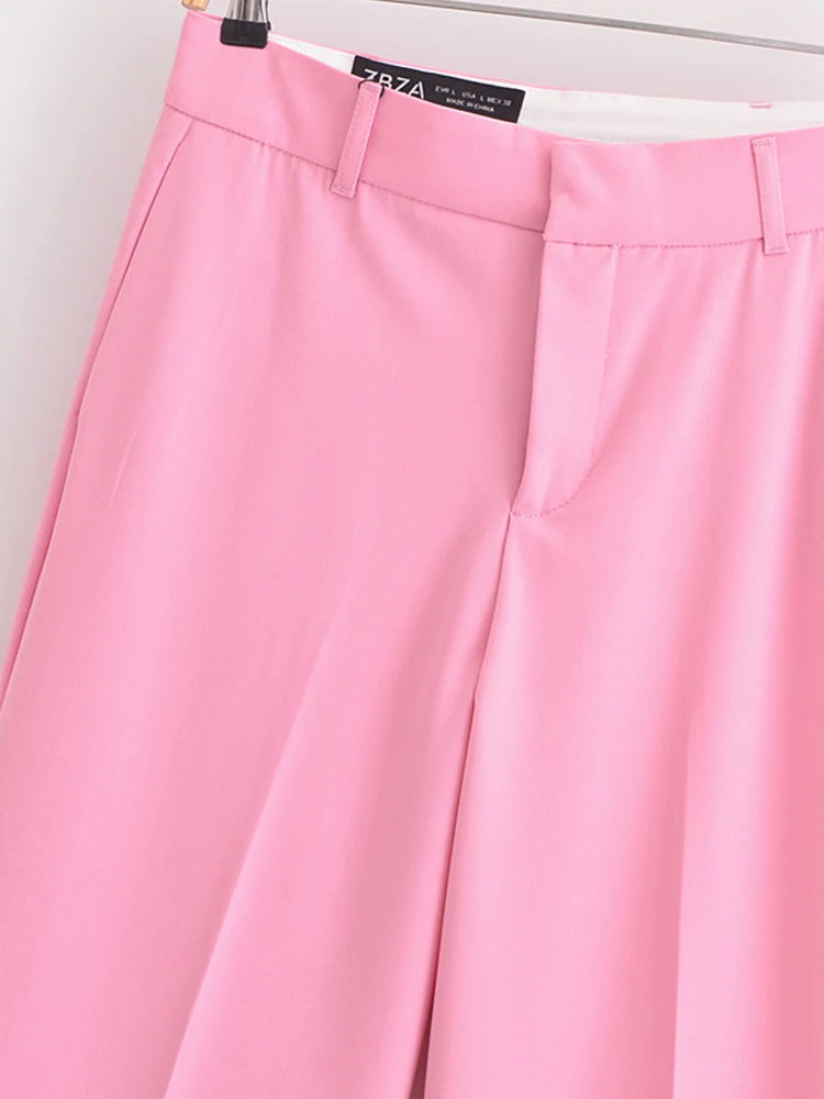 Women Summer Pant Suits 2-Pieces Sets Casual Solid Blazers Coats and Trousers Female Elegant Street Two Suit Clothing