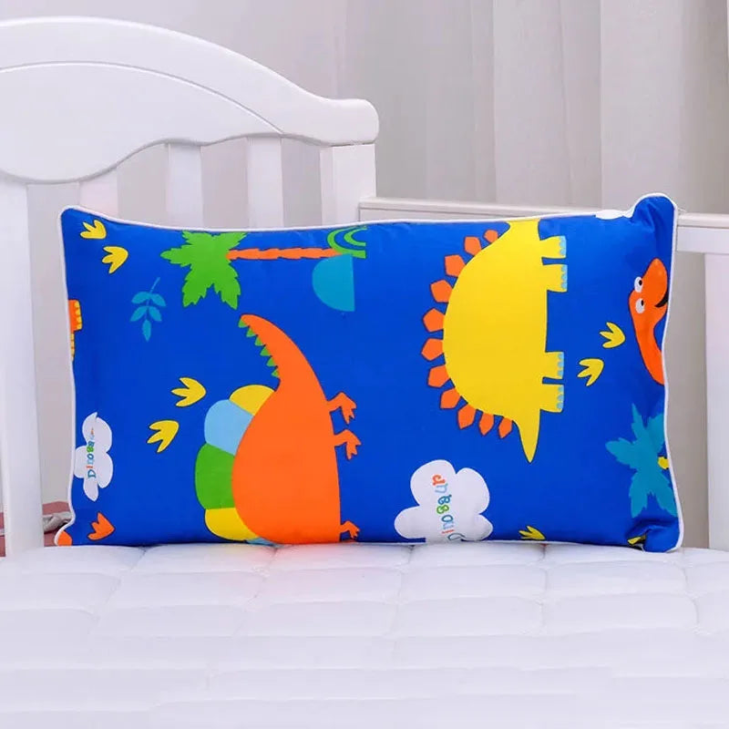 Funda de almohada individual de algodón nueva para niños, funda protectora de almohada especial para siestas de jardín de infancia, funda de almohada para bebé con estampado de dibujos animados