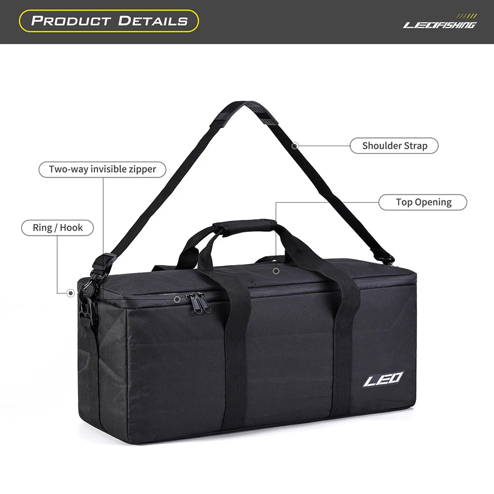 Fishing Tools Carrier Bag Multifunctional Fishing Gears Organizer Waterproof Fishing Accessories Shoulder Bag