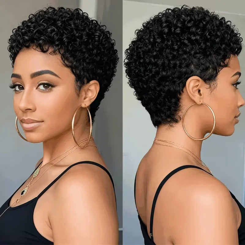 Curly Pixie Hair Wig