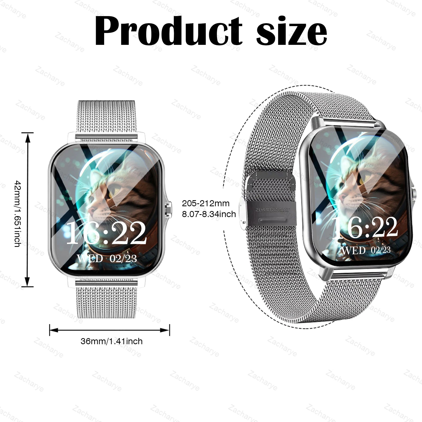 Smart fitness watch, wireless call, multiple exercise modes, SMS alerts, replaceable wallpaper, fitness tracker, outdoor sports