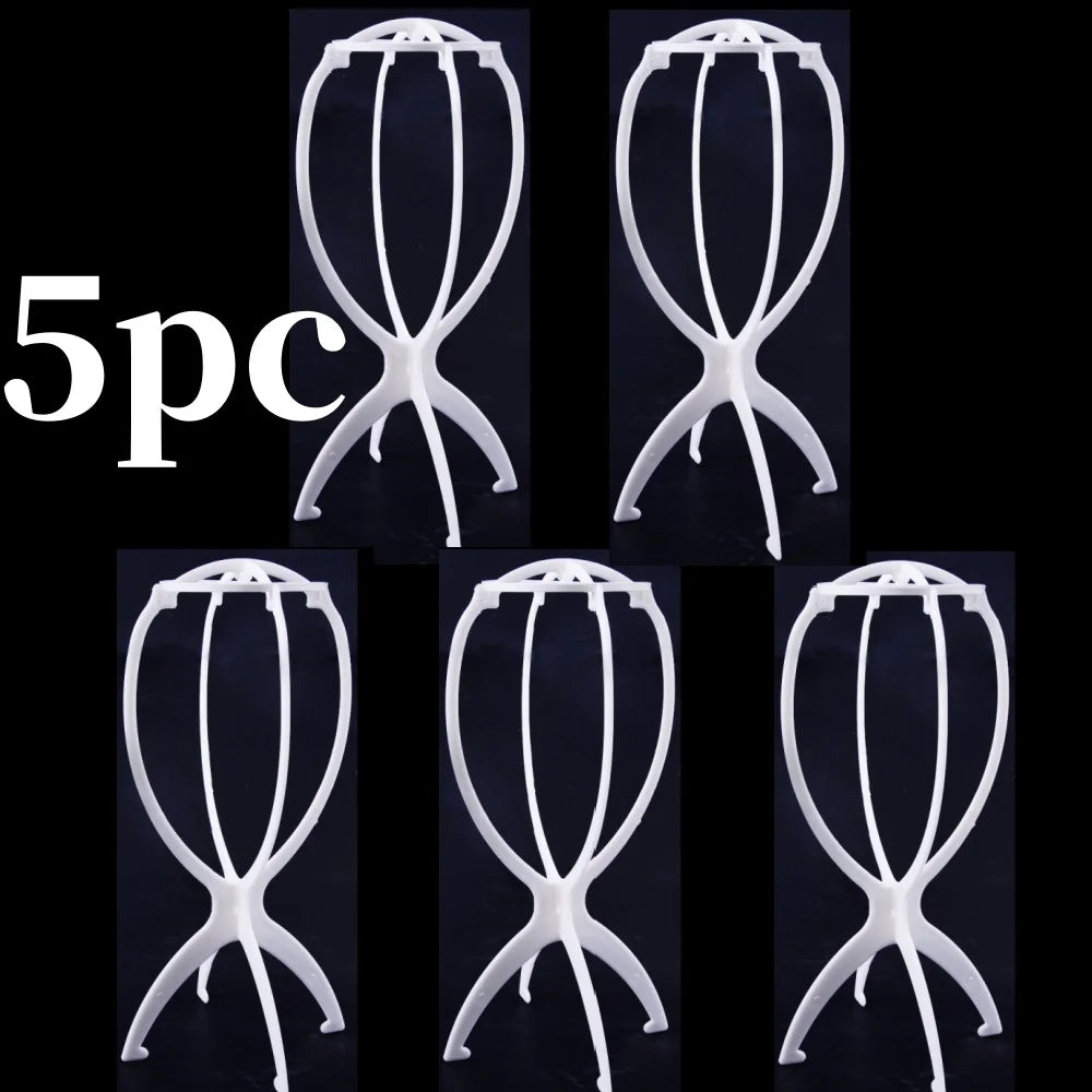 10pcs Wig Stand Durable Easy Assembly Wig Cap Holder Portable Plastic Hair Hat Displaying Stand Ideal for Home Salon Travel Use