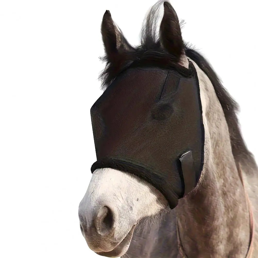 Demi-masque anti-mouches pour le visage, protection UV, réglable, en maille respirante, protège des insectes nuisibles de l'été