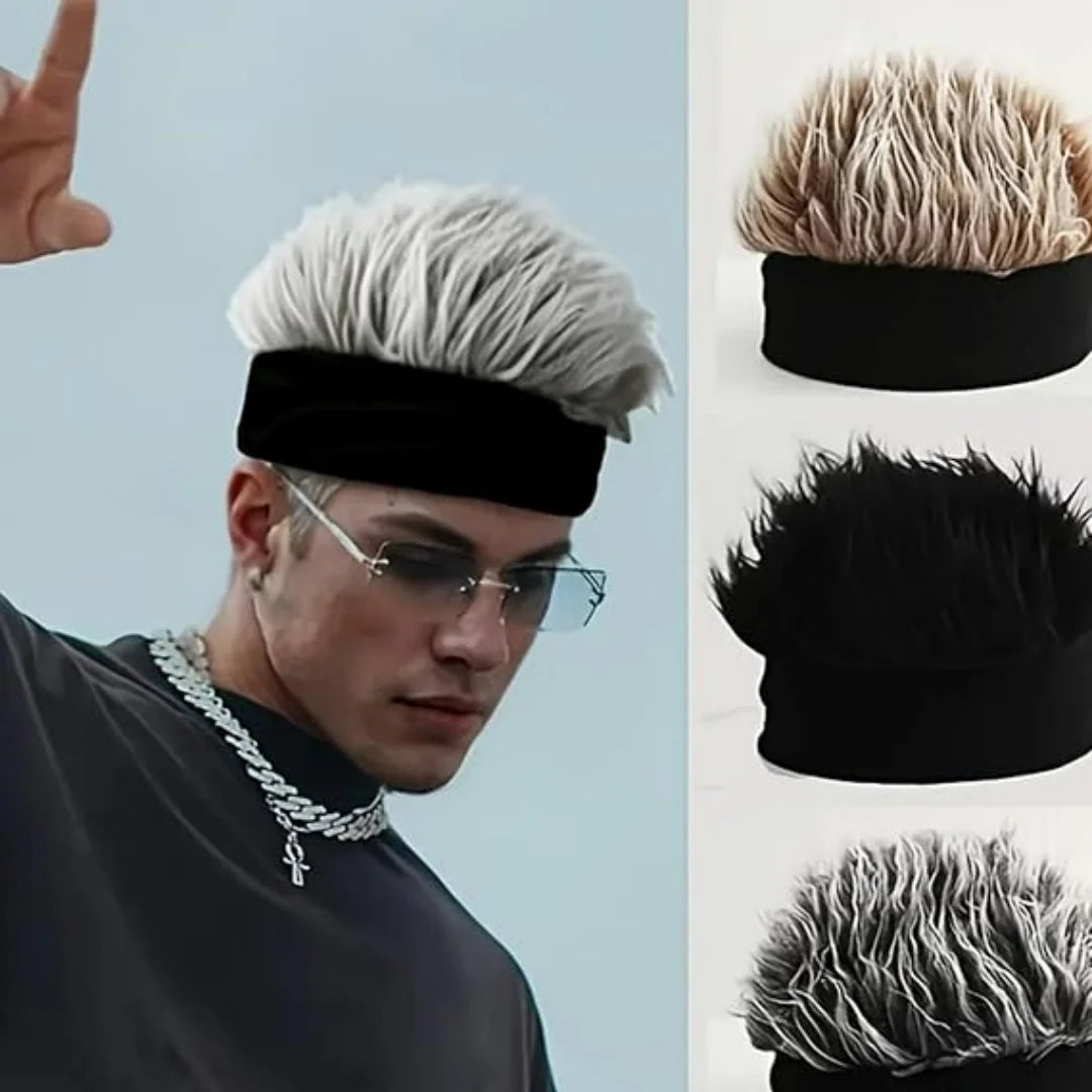 Spiked Hair Beanie Cap