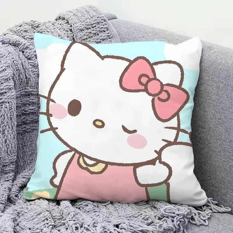 Hello Kitty Pillow Cute Cartoon Girl Heart Cushion Living Room Sofa Office Lunch Break Pillow