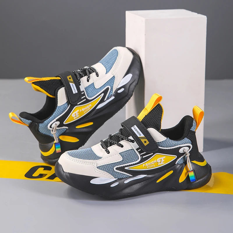 Kids' Sneakers Children Casual Sports Shoes for Boys Breathable Summer Mesh Kids Hook&Loop Students Girls School Running Shoes