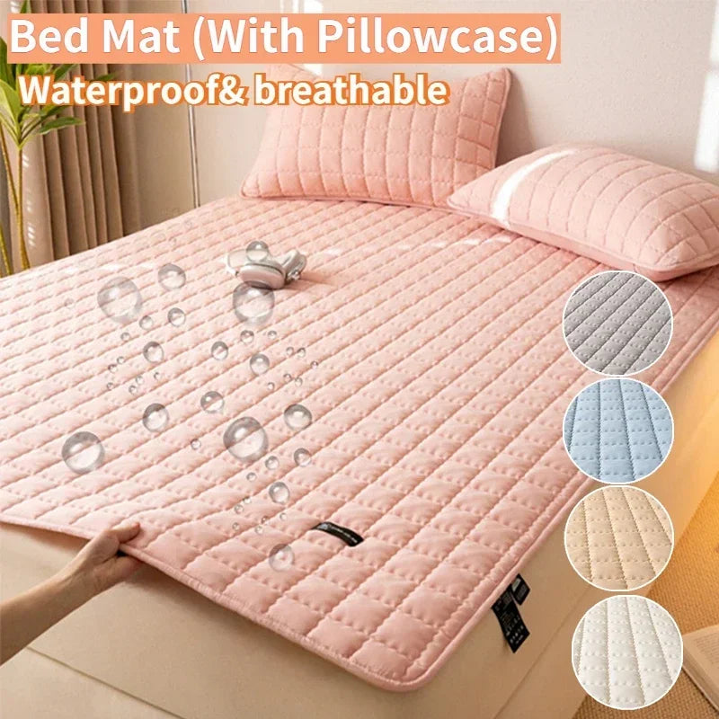 Waterproof  Mattress Pad Bedding Quilted Mattress Topper with Elastic Band Soft Protector Bed Cover Bed Spread Bettlaken 200x220