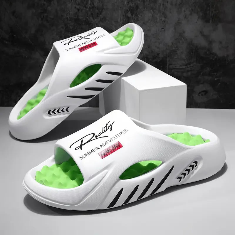 Pantoufles de massage en EVA pour hommes – Douces, offrant un bon soutien et parfaites pour l'été