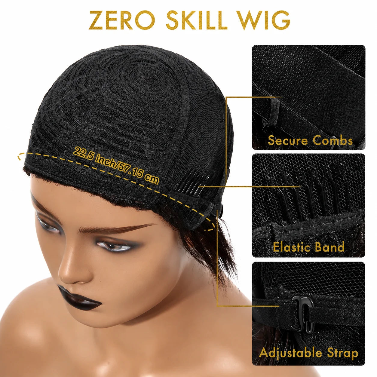 Highlight Blonde Wigs Colored Light Brown Pixie Cut Wigs Human Hair 100% Short Wigs Human Hair Full Machine Wigs Glueless Wigs Human Hair