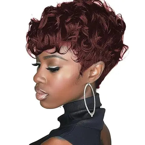 Salt & Pepper Curly Pixie Wig