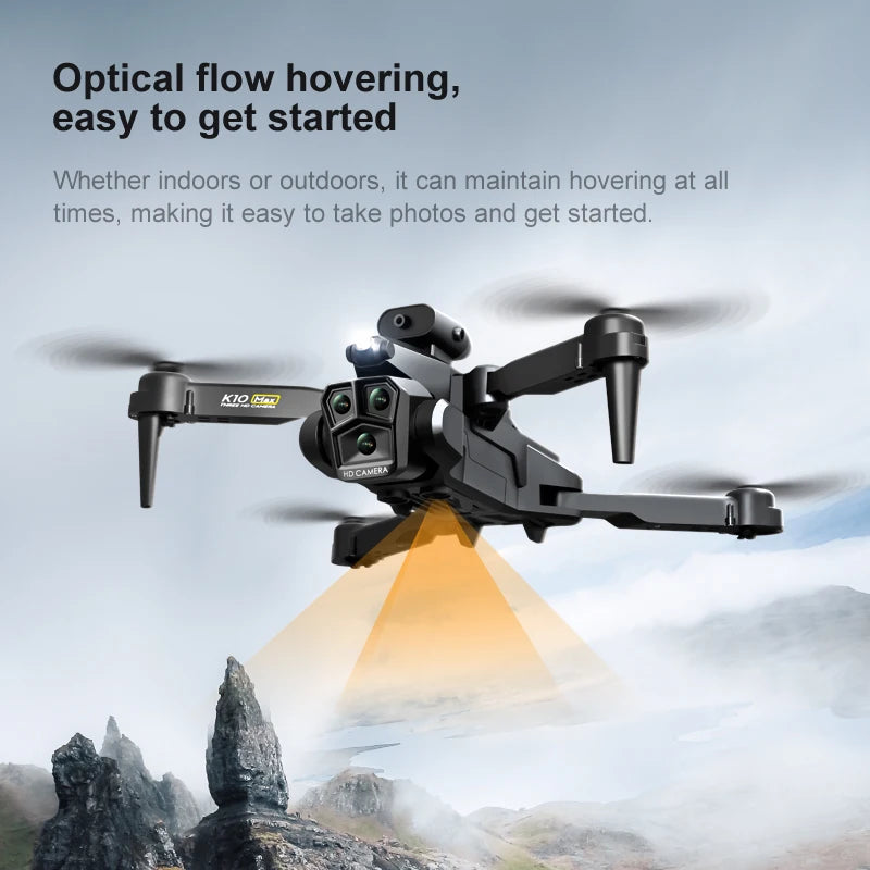 New Carbon Fiber Drone Triple HD Camera Aerial  OAS Remote Control Aircraft Optical Flow Quadcopter Kid Gifts
