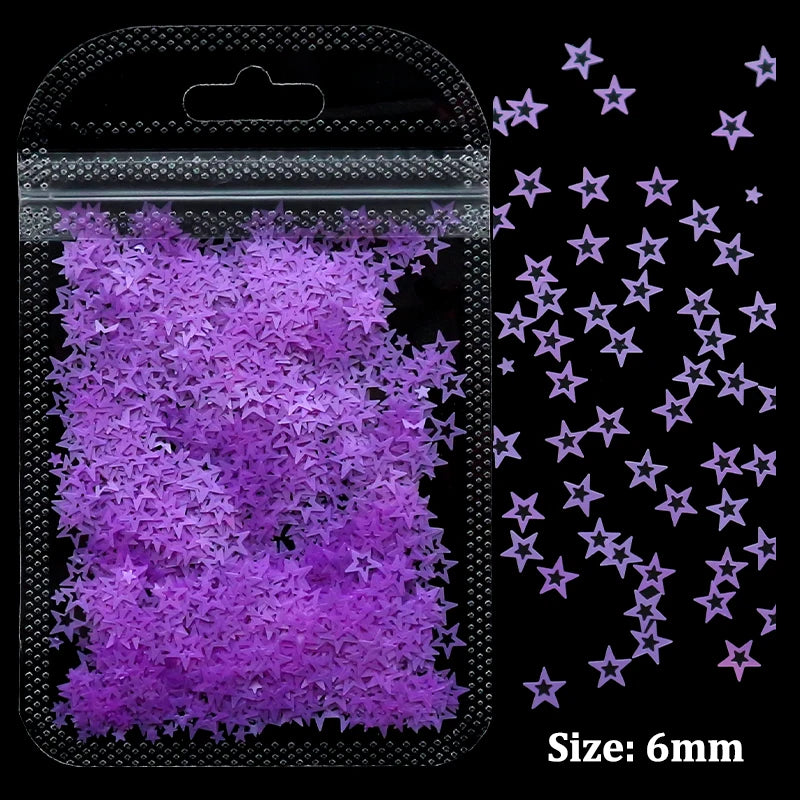 2g Holographic Nail Art Glitter Shiny Sweet Love Red Heart Flakes Sequins 3D Nail Paillette Manicure Valentine's Day Decorations
