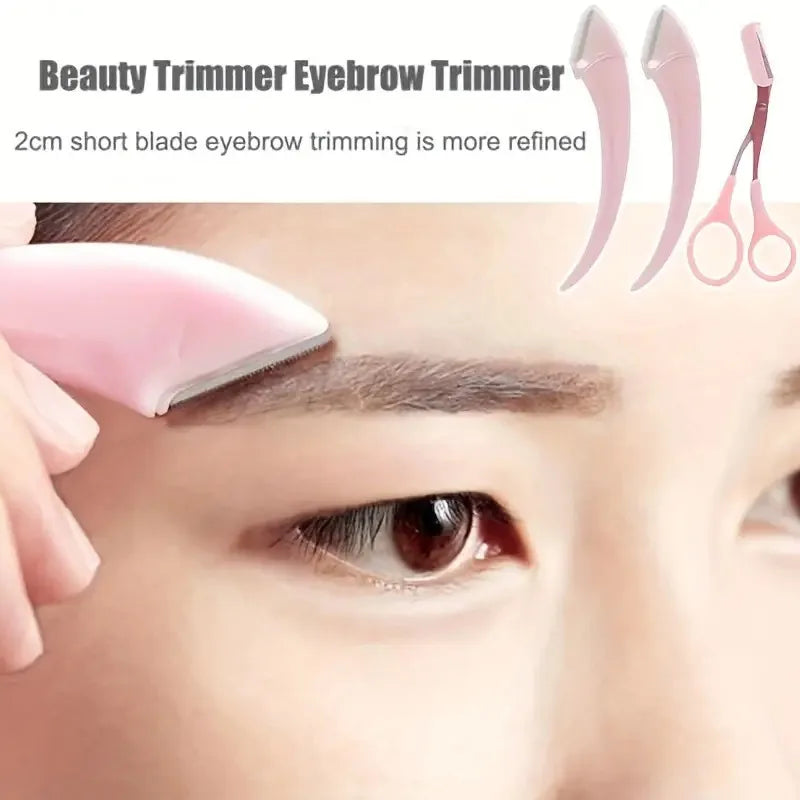 Wholesale Eyebrow With Easy Beauty Curved Eyebrow Tools Set, Convenient  Trimmer Razor, Eyebrow Scissors  For Comb, Beginners