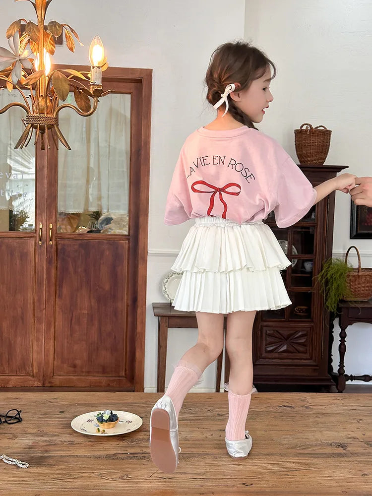 Ropa Infantil Niña Niños Camiseta de Manga Corta Ropa de Niña Verano Tops Ropa de Niños Ropa de Niño Ropa De Niña Ropa De Niño