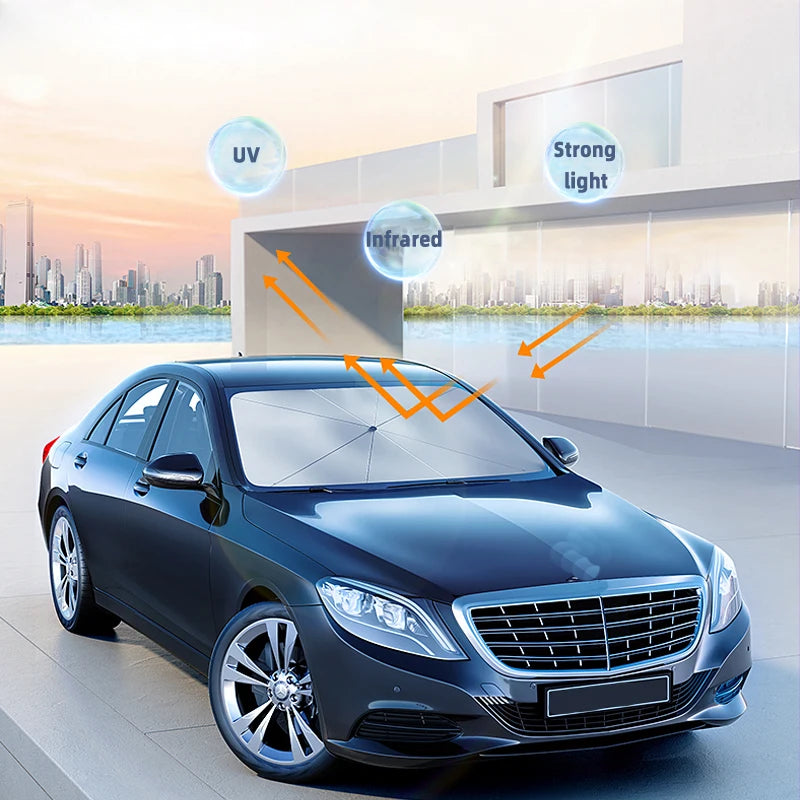 Car Sunshade Umbrella Car Sun Shade Protector Parasol Summer Sun Interior Windshield Protection Accessories For Auto Shading