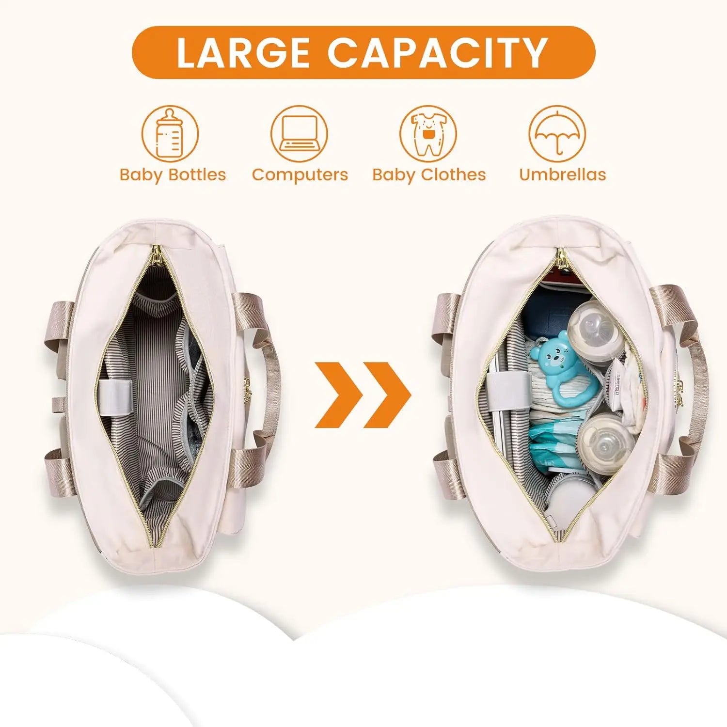 Laptop bag, travel and leisure mommy bag, diaper bag, men's and women's fashionable backpack