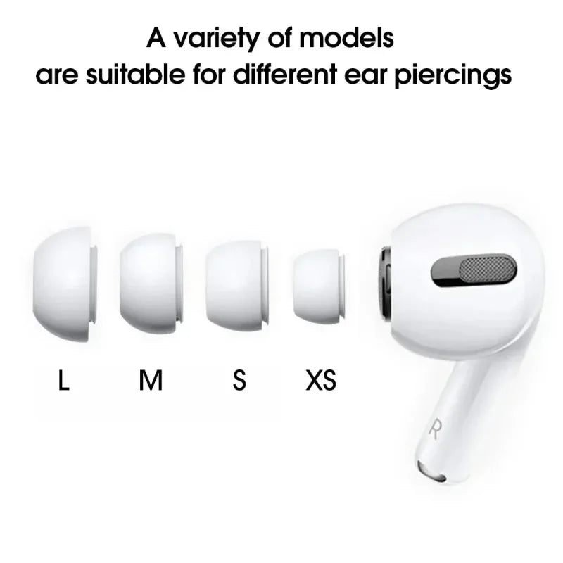 Soft Silicone Ear Tips for Airpods Pro 1/2 Gen Protective Earbuds Covers Noise Reduction Hole Ear-pads for Apple Air Pods Pro