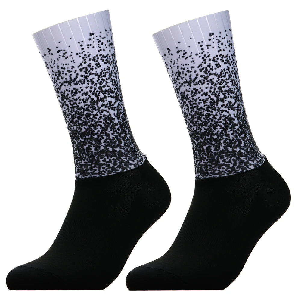 Calcetines de Ciclismo Antideslizantes con Silicona Whiteline para Verano 2024 Calcetines Aero para Hombre Calcetines Deportivos de Ciclismo para Correr Calcetines de Bicicleta Calcetines Ciclismo
