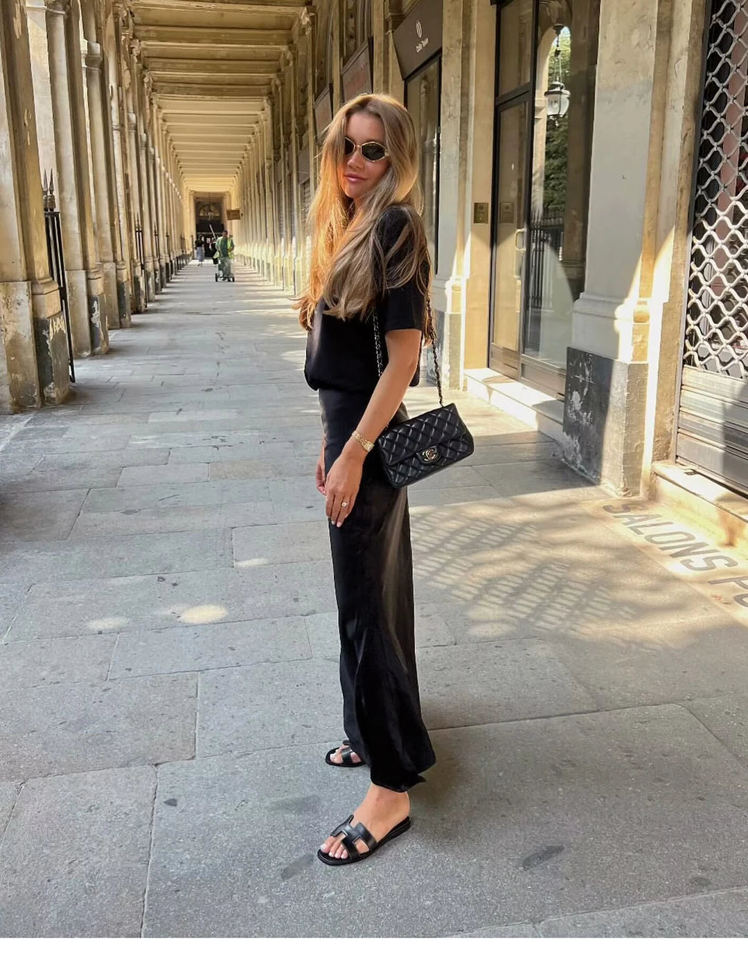 Elegant Satin Midi Slip Skirt with Side Zipper – Smooth & Flowing Fit for Versatile Styling