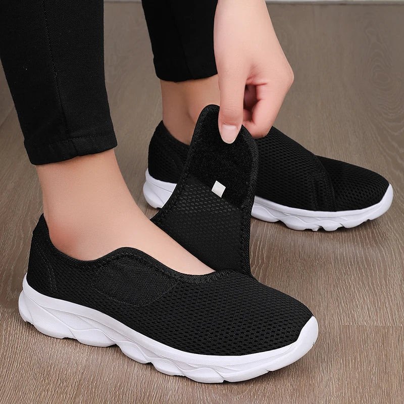 Zapatos ortopédicos casuales nuevos de ancho especial para pies hinchados con juanetes ajustables suaves y cómodos para diabéticos para caminar