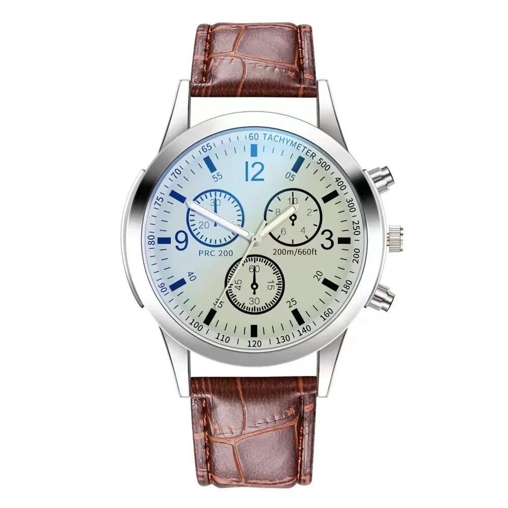 Nuevo reloj de hombre, banda de lujo, reloj redondo, moda, Blu-ray, reloj romano para hombre, relojes para hombre, שעון ספורט, часы мужские наручные