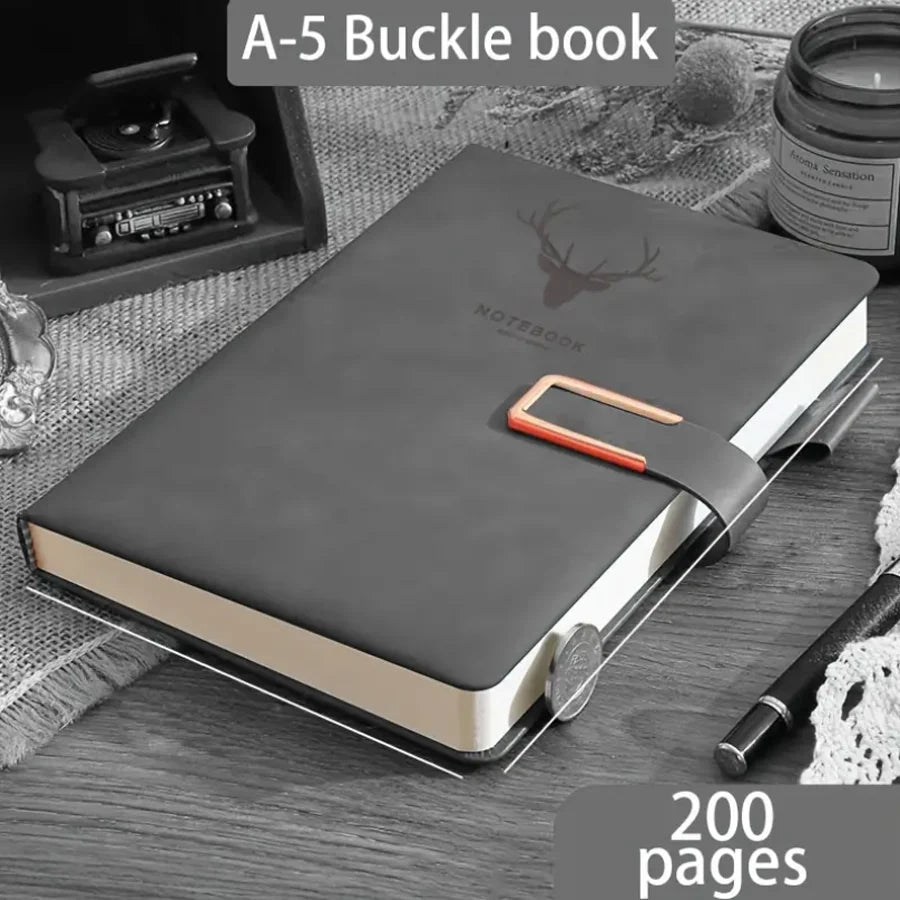 Personalized Vintage A5 Leather Notebook Soft Cover Ideal for Business Meetings College Life Journal Writing