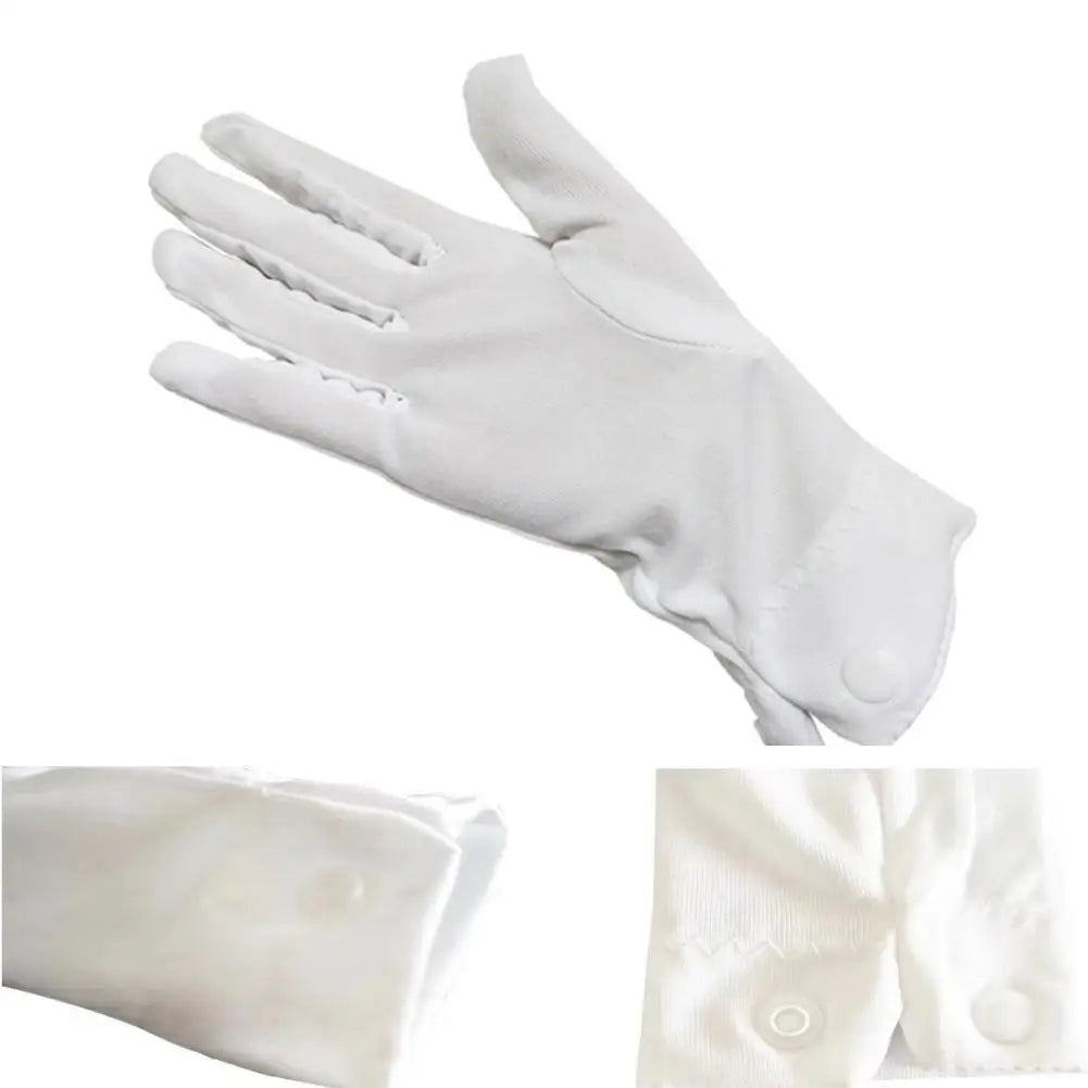 1 Pair Home Working Gloves Comfortable Garden Work Protective Gloves High Stretch Adult White Gloves White Cotton Gloves