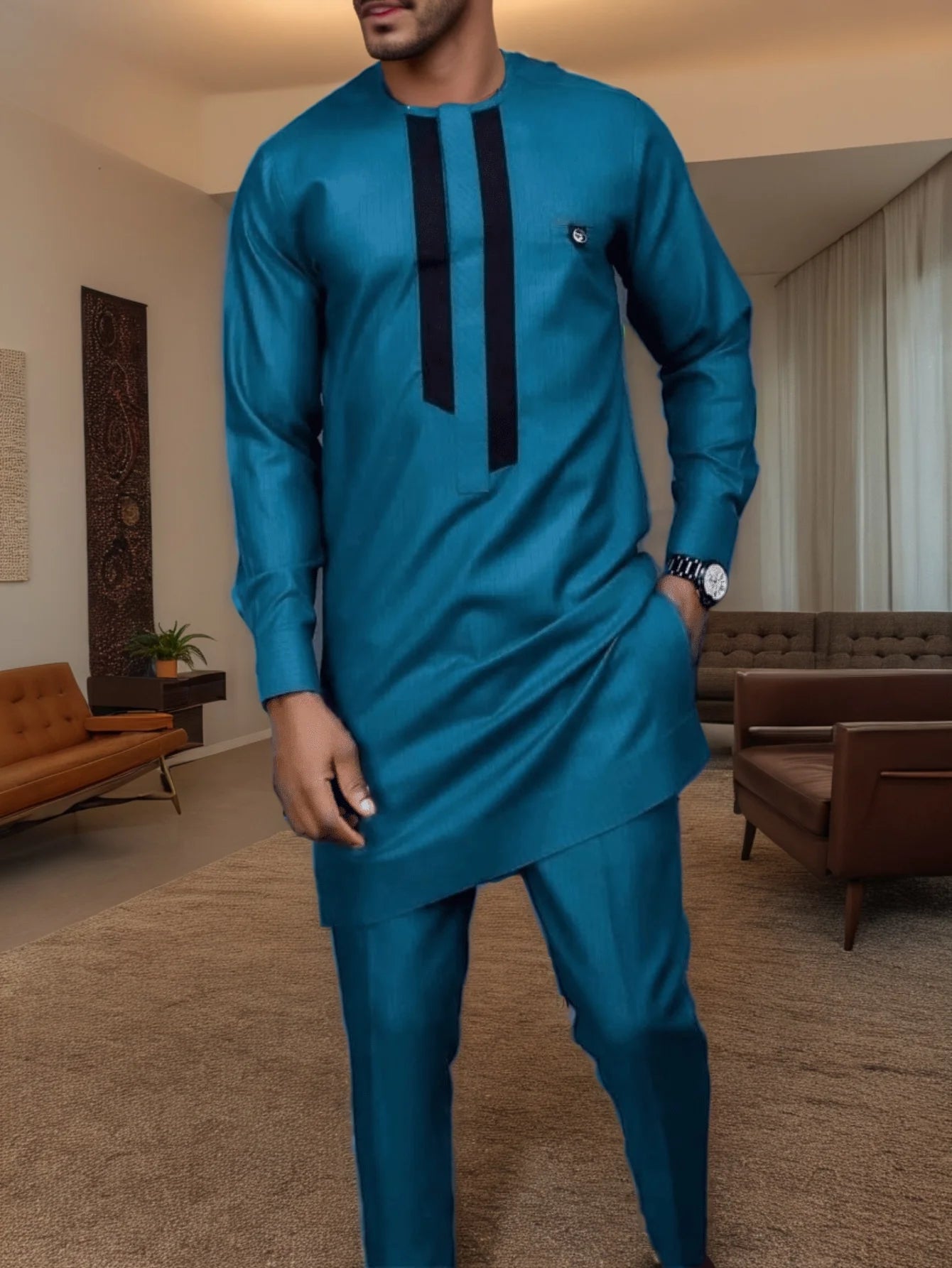 Men's traditional clothing African ethnic style men's suit 2-piece embroidered luxury suit men's casual festival wear Outfits