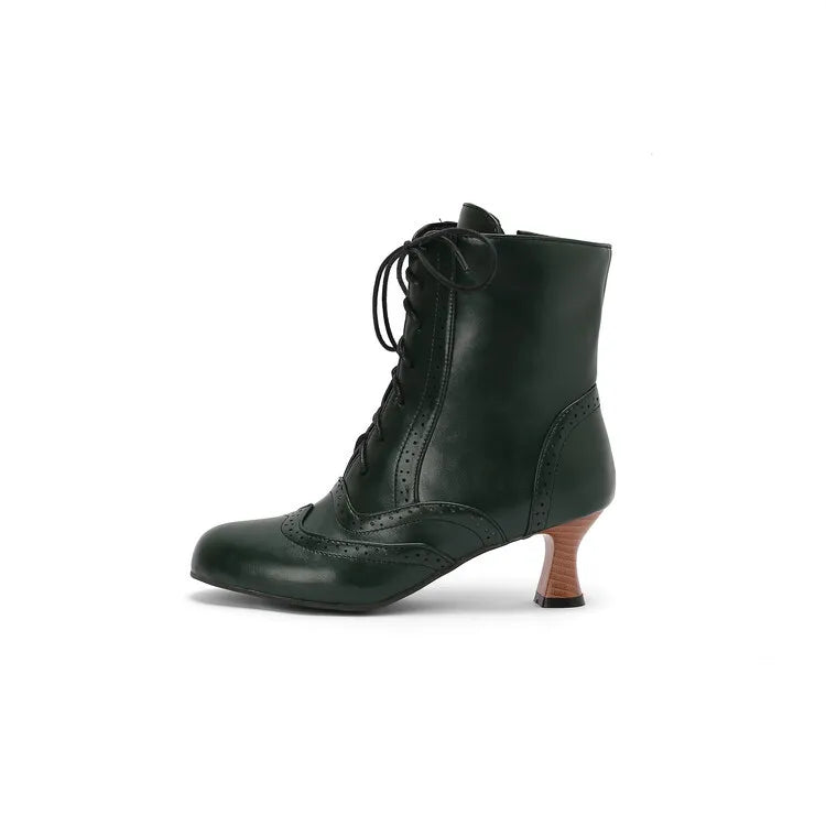 New Fashion Boots for Women High Quality Leather Women's Short Boots Daily Women High Heels Lightweight Womens Shoes Botas Mujer