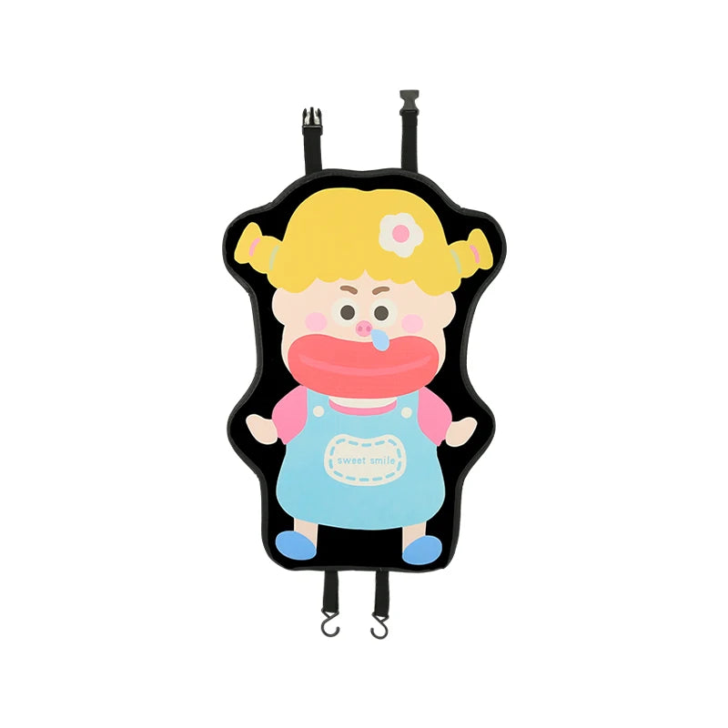 Car anti-kick pad, seat back protective pad, leather waterproof, anti-wear and wear-resistant cartoon cute car protective